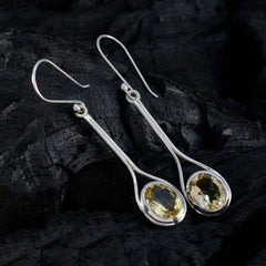 Kennedy Yellow Dainty Solitaire Dangle Earring