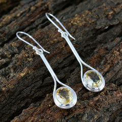 Kennedy Yellow Dainty Solitaire Dangle Earring