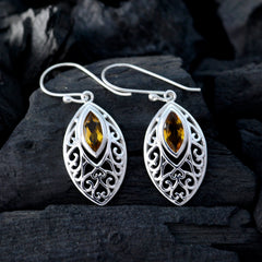 Laura Yellow Dainty Solitaire Dangle Earring