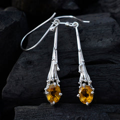 Lili Yellow Delicate Solitaire Dangle Earring