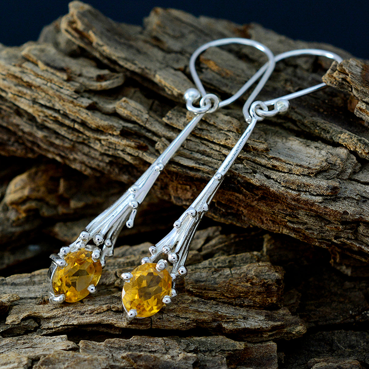 Lili Yellow Delicate Solitaire Dangle Earring
