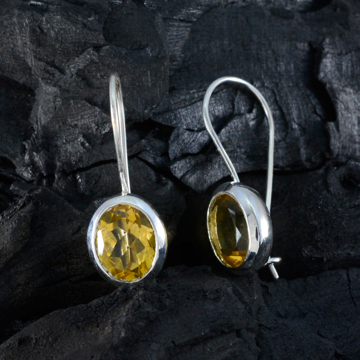 Lucia Yellow Delicate Solitaire Dangle Earring