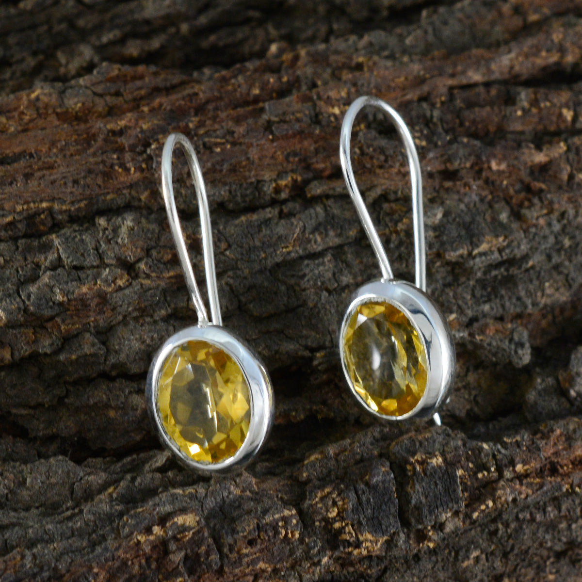 Lucia Yellow Delicate Solitaire Dangle Earring