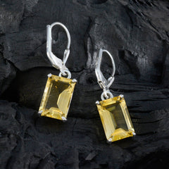 Luna Yellow Tiny Solitaire Dangle Earring