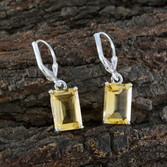 Luna Yellow Tiny Solitaire Dangle Earring