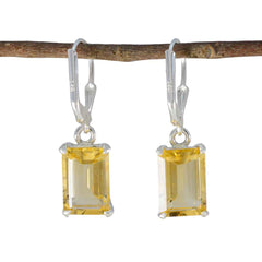Luna Yellow Tiny Solitaire Dangle Earring