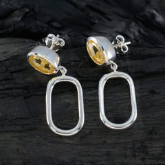 Maya Yellow Tiny Solitaire Stud Earring