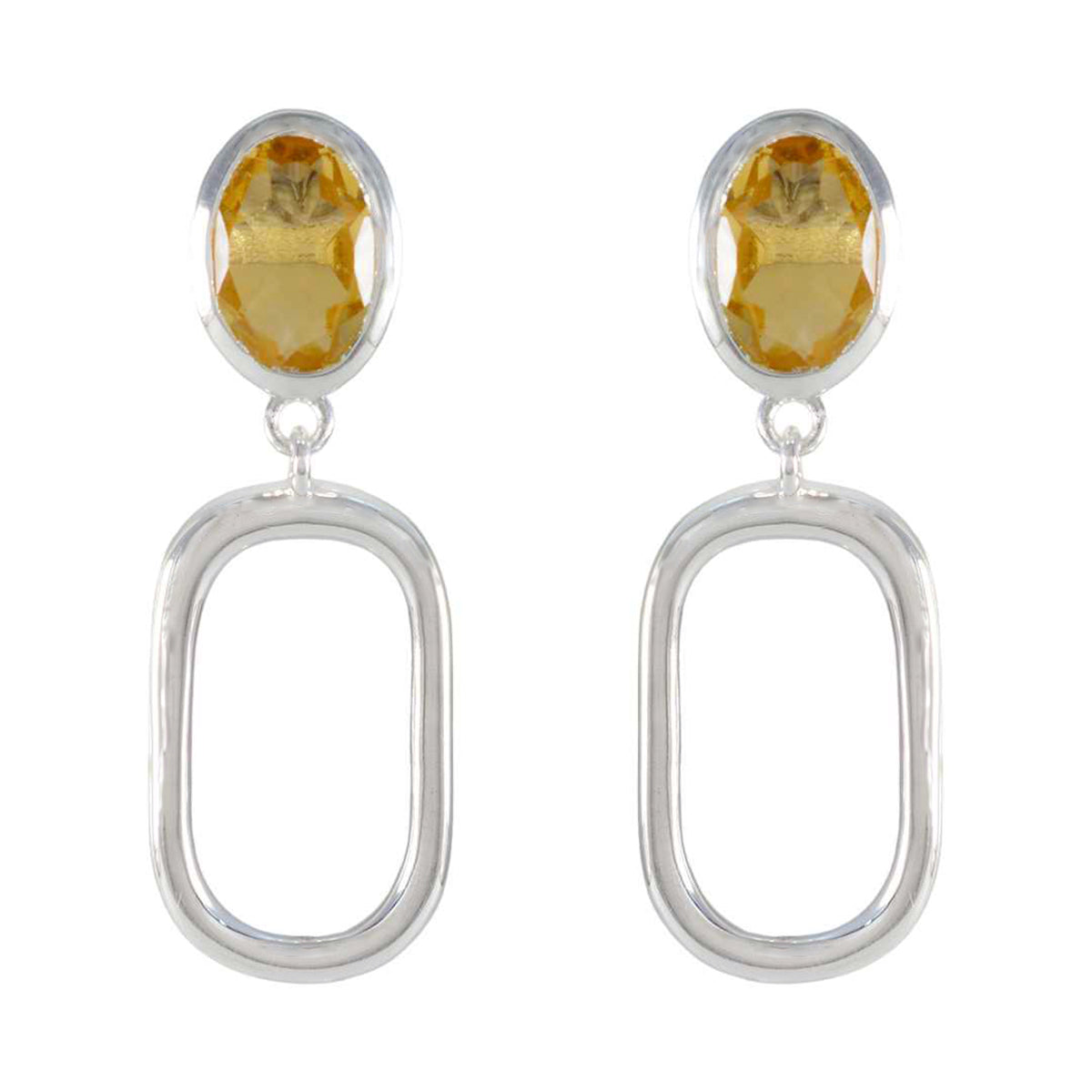 Maya Yellow Tiny Solitaire Stud Earring Citrine Yellow Stud