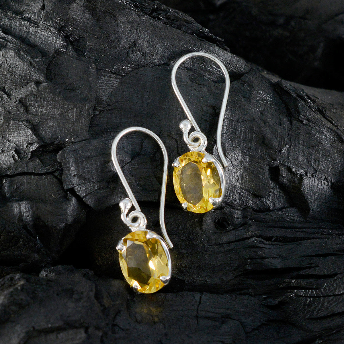 Mia Yellow Delicate Solitaire Dangle Earring