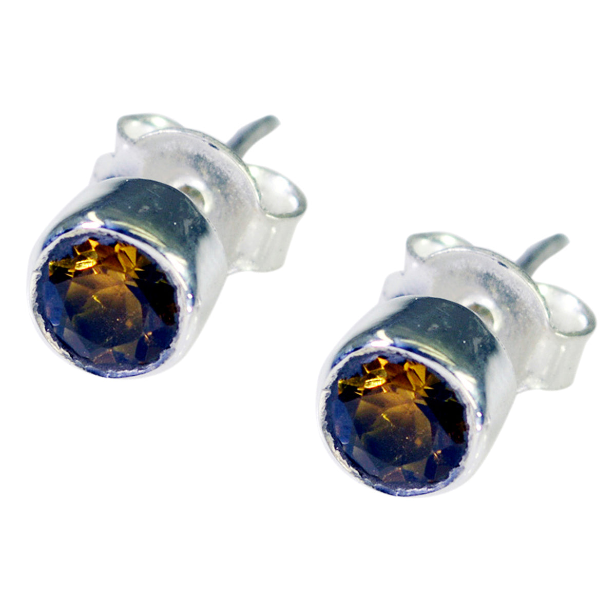 Natalie Yellow Elegant Solitaire Stud Earring