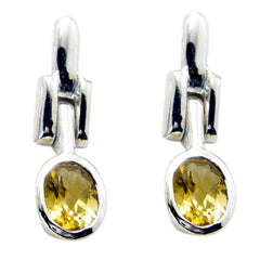 Yuna Yellow Edgy Solitaire Stud Earring