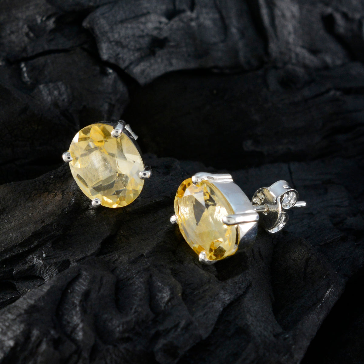 Micaela Yellow Dainty Solitaire Stud Earring