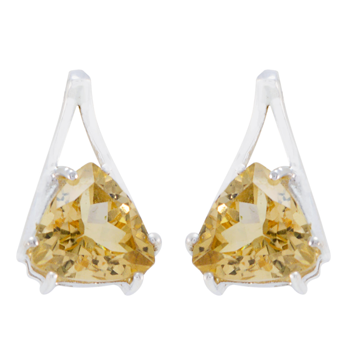 Amanda Yellow Dainty Solitaire Stud Earring