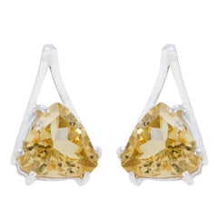 Amanda Yellow Dainty Solitaire Stud Earring