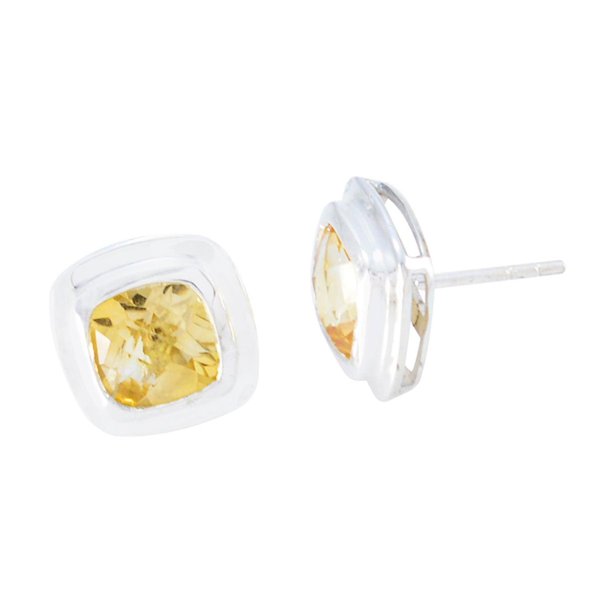 Savannah Yellow Dainty Solitaire Stud Earring