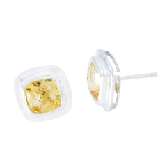 Savannah Yellow Dainty Solitaire Stud Earring