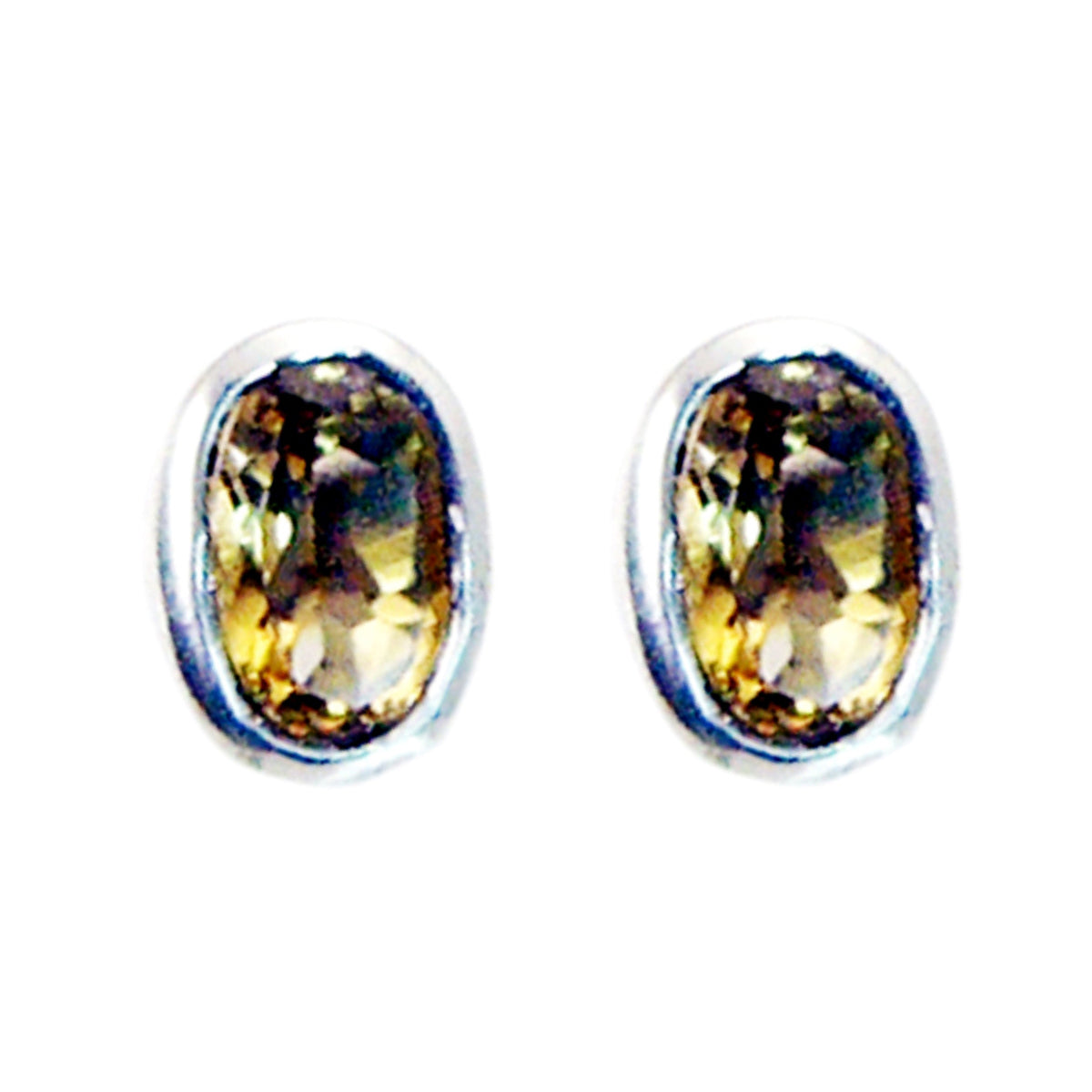 Scarlett Yellow Elegant Solitaire Stud Earring Citrine Yellow Stud