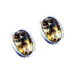 Scarlett Yellow Elegant Solitaire Stud Earring