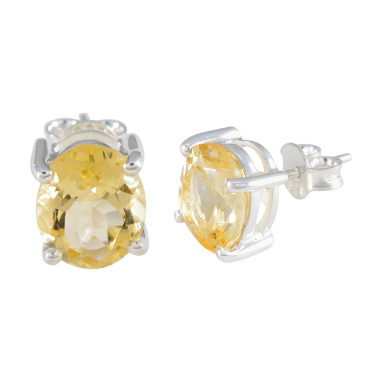 Skylar Yellow Delicate Solitaire Stud Earring
