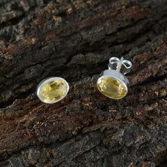 Audrey Yellow Delicate Solitaire Stud Earring