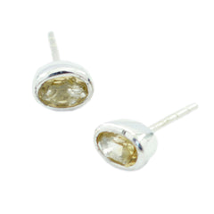 Sofia Yellow Elegant Solitaire Stud Earring