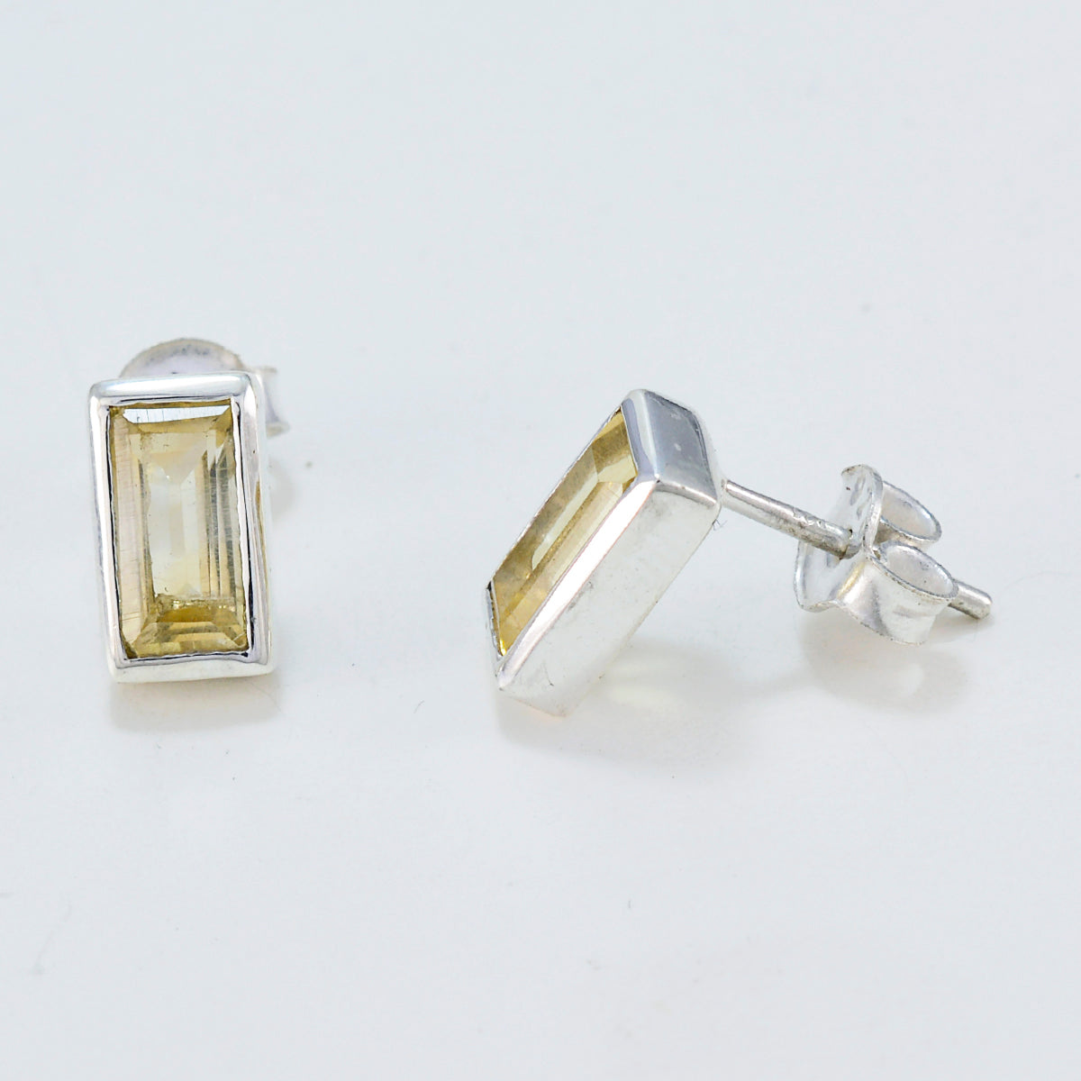 Grace Yellow Delicate Solitaire Stud Earring