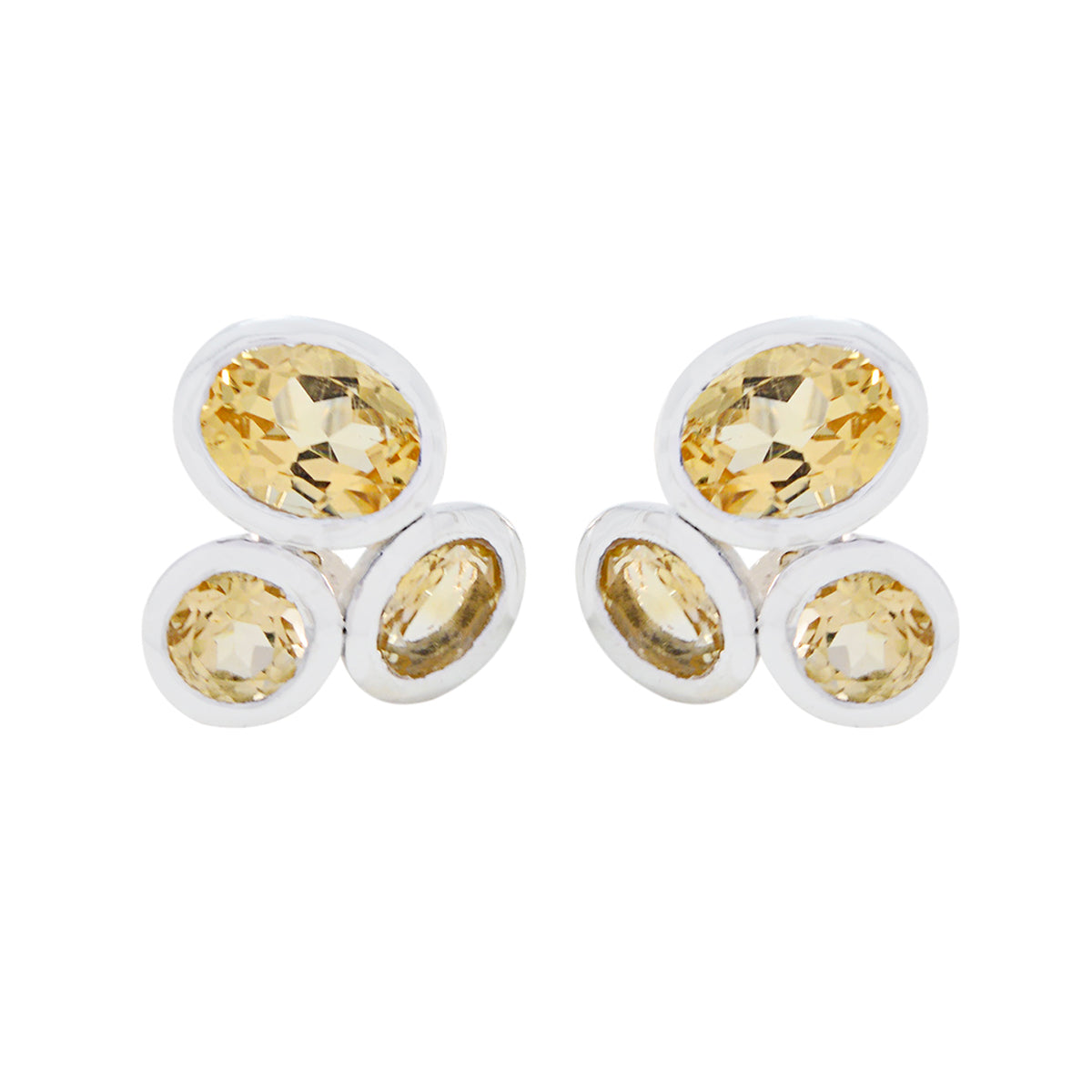 Teresa Yellow Featherlight multiple Stud Earring Citrine Yellow Stud