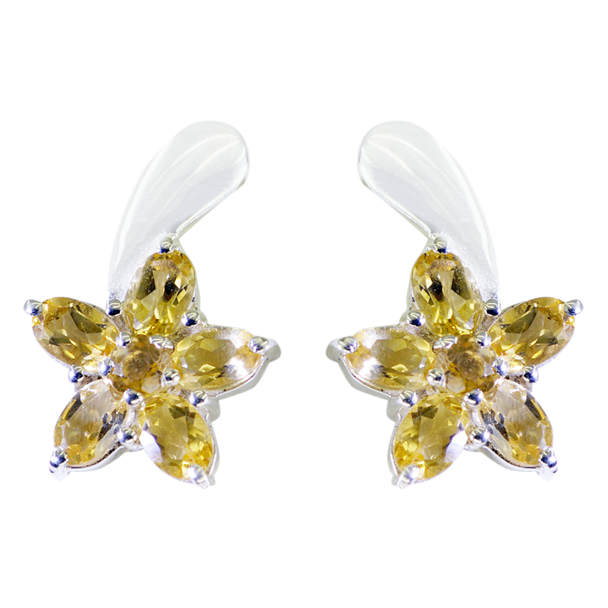 Natalia Yellow Minimal multiple Stud Earring Citrine Yellow Stud