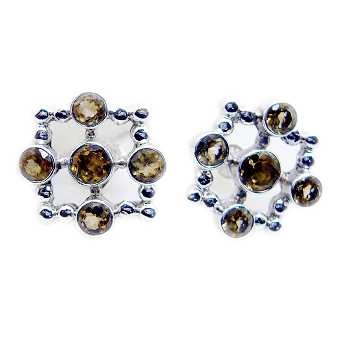 Tereza Yellow Featherlight multiple Stud Earring Citrine Yellow Stud