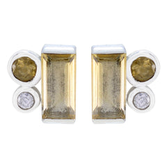 Paula Yellow Delicate multiple Stud Earring Citrine Yellow Stud