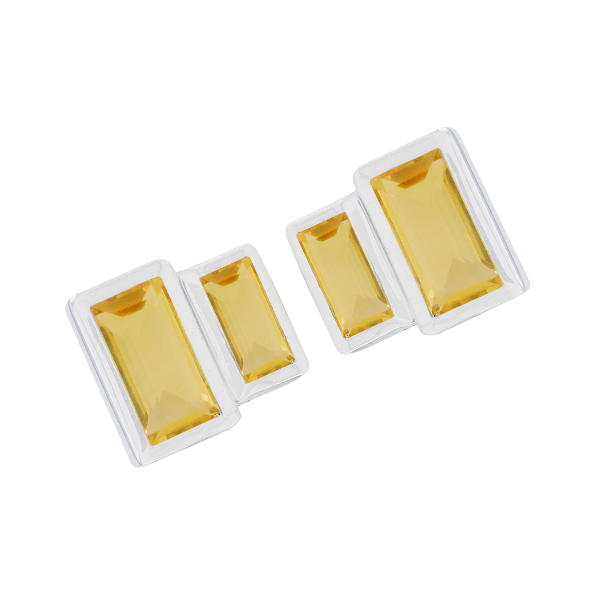 Patricia Yellow Whisper thin Toi et Moi Stud Earring