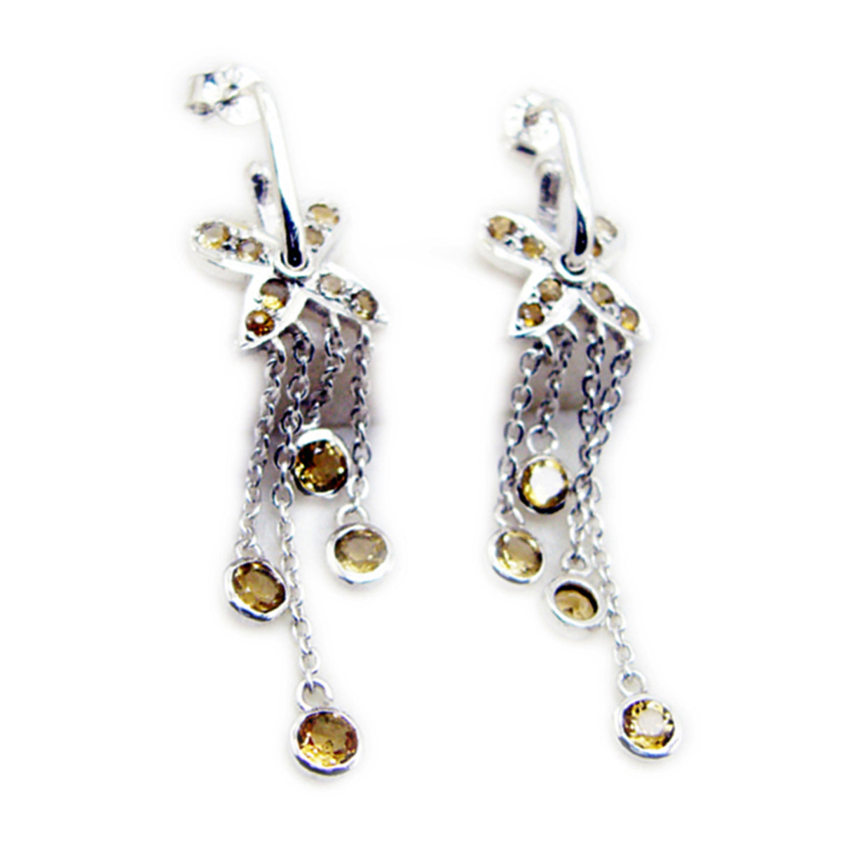 Victoria Yellow Classic multiple Dangle Earring Citrine Yellow Dangle