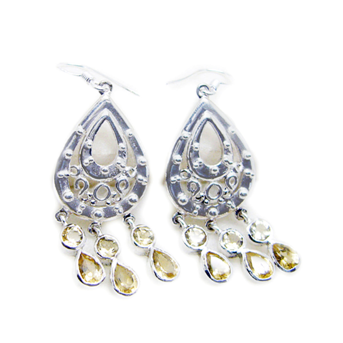 Yasmin Yellow Classic multiple Dangle Earring Citrine Yellow Dangle