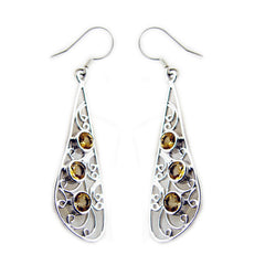 Yasmine Yellow Tiny multiple Dangle Earring Citrine Yellow Dangle