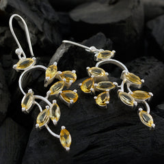 Elena Yellow Edgy multiple Dangle Earring
