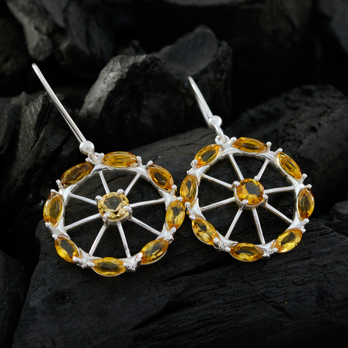 Isabel Yellow Slim multiple Dangle Earring