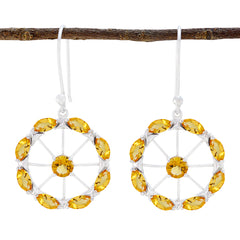 Isabel Yellow Slim multiple Dangle Earring Citrine Yellow Dangle