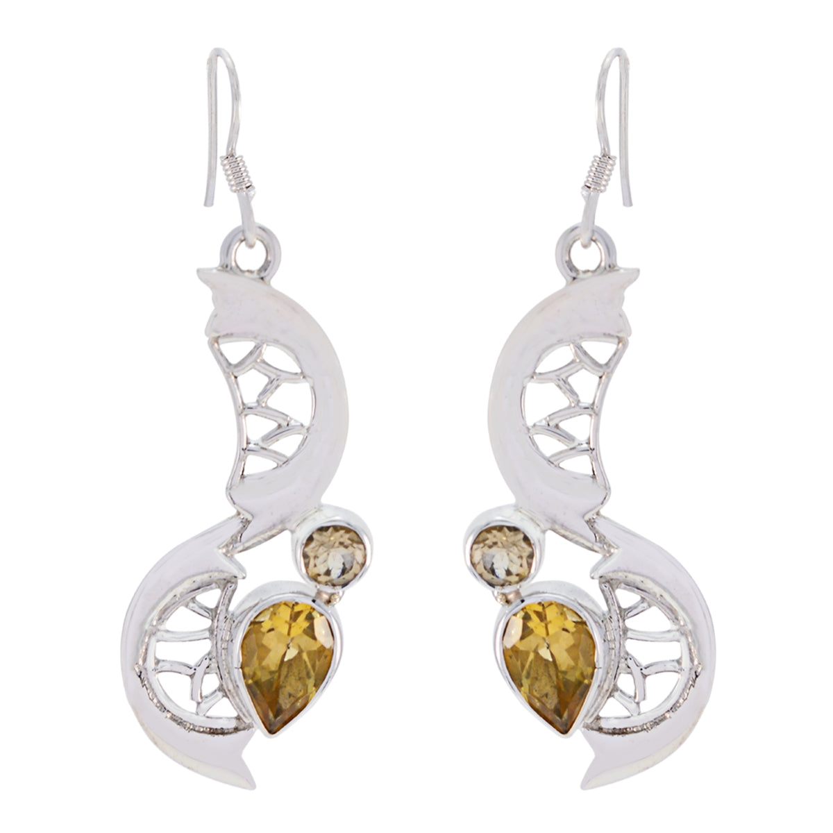 Zoe Yellow Classic multiple Dangle Earring Citrine Yellow Dangle