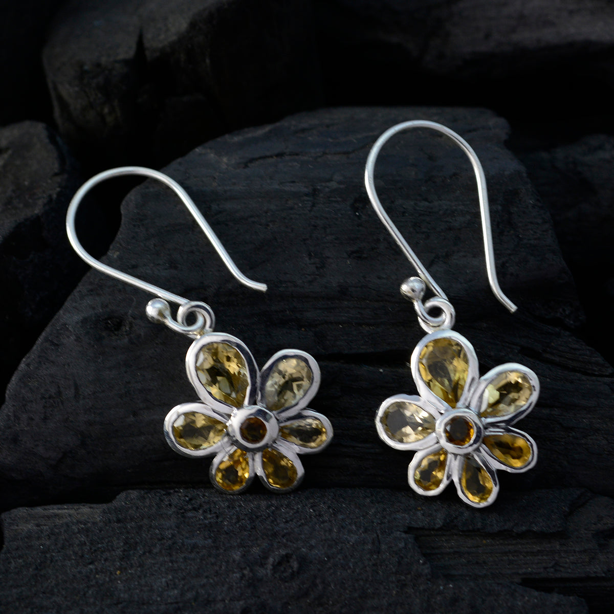 Ji eun Yellow Whisper thin multiple Dangle Earring