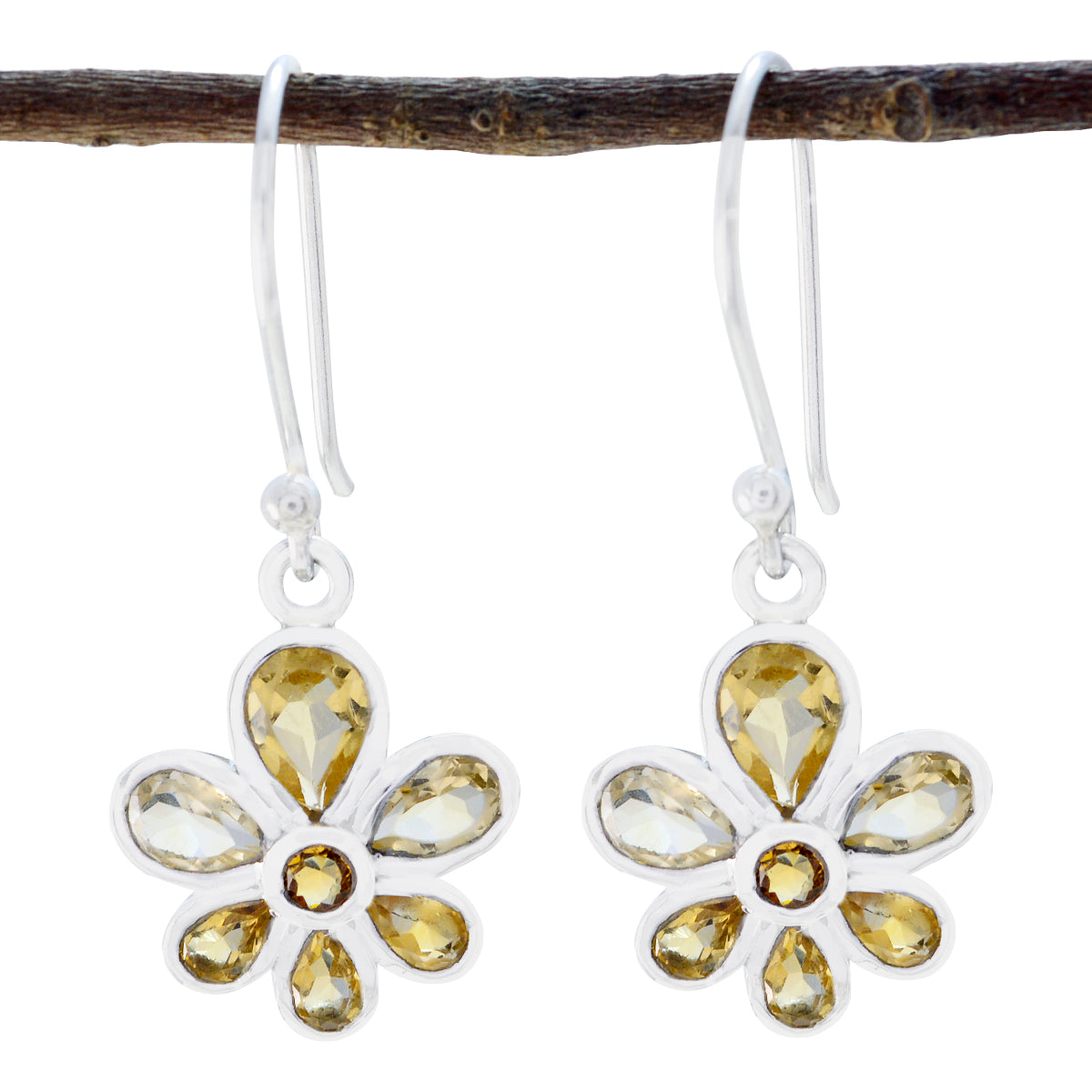 Ji eun Yellow Whisper thin multiple Dangle Earring Citrine Yellow Dangle