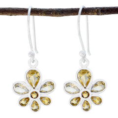 Ji eun Yellow Whisper thin multiple Dangle Earring Citrine Yellow Dangle
