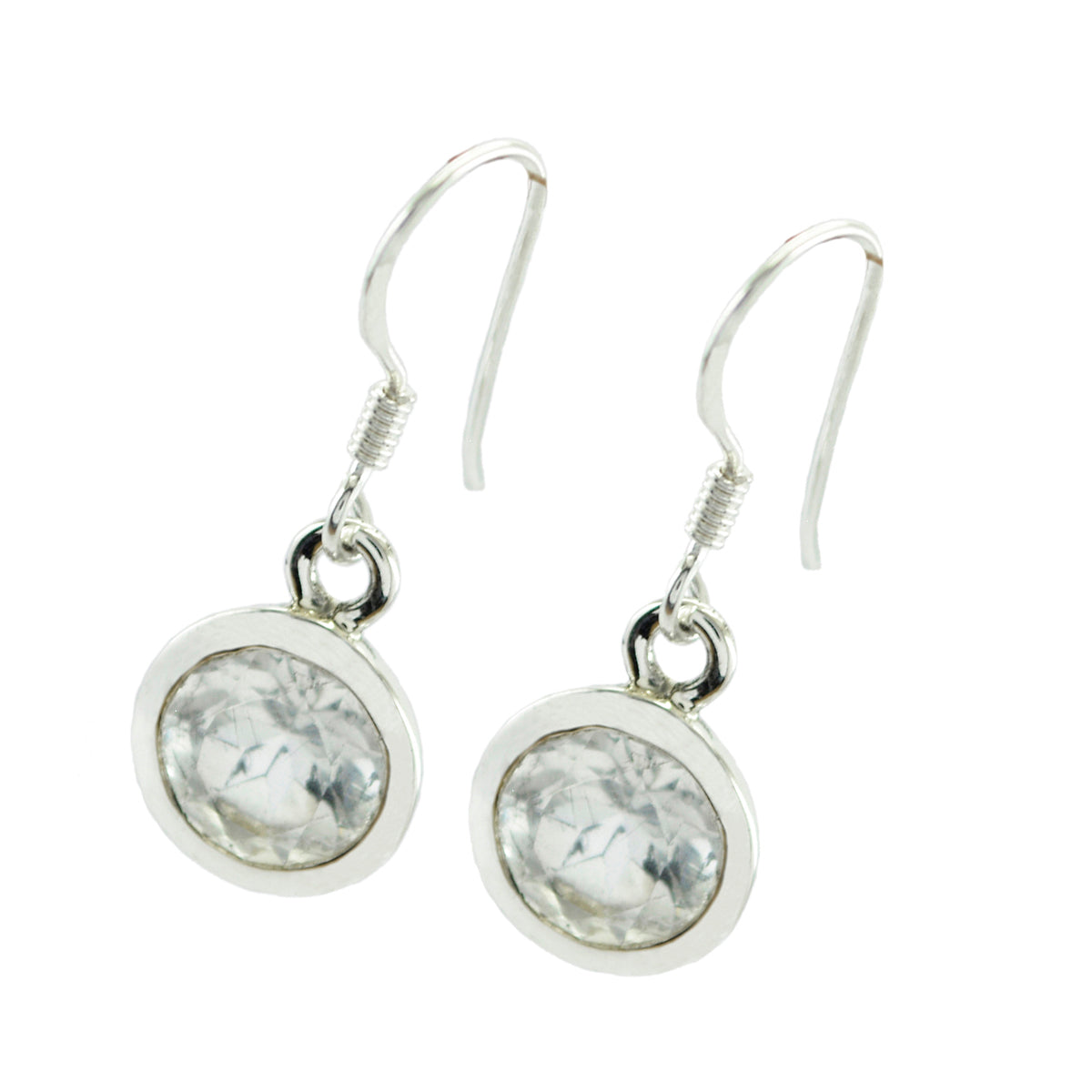 Hye jin White Delicate Solitaire Dangle Earring