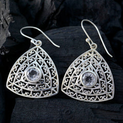 Ji eun White Eye catching Solitaire Dangle Earring