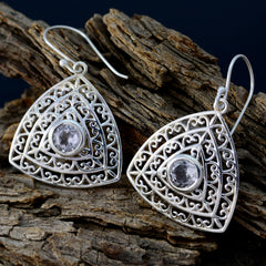 Ji eun White Eye catching Solitaire Dangle Earring