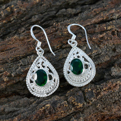 Naomi Green Dainty Solitaire Dangle Earring