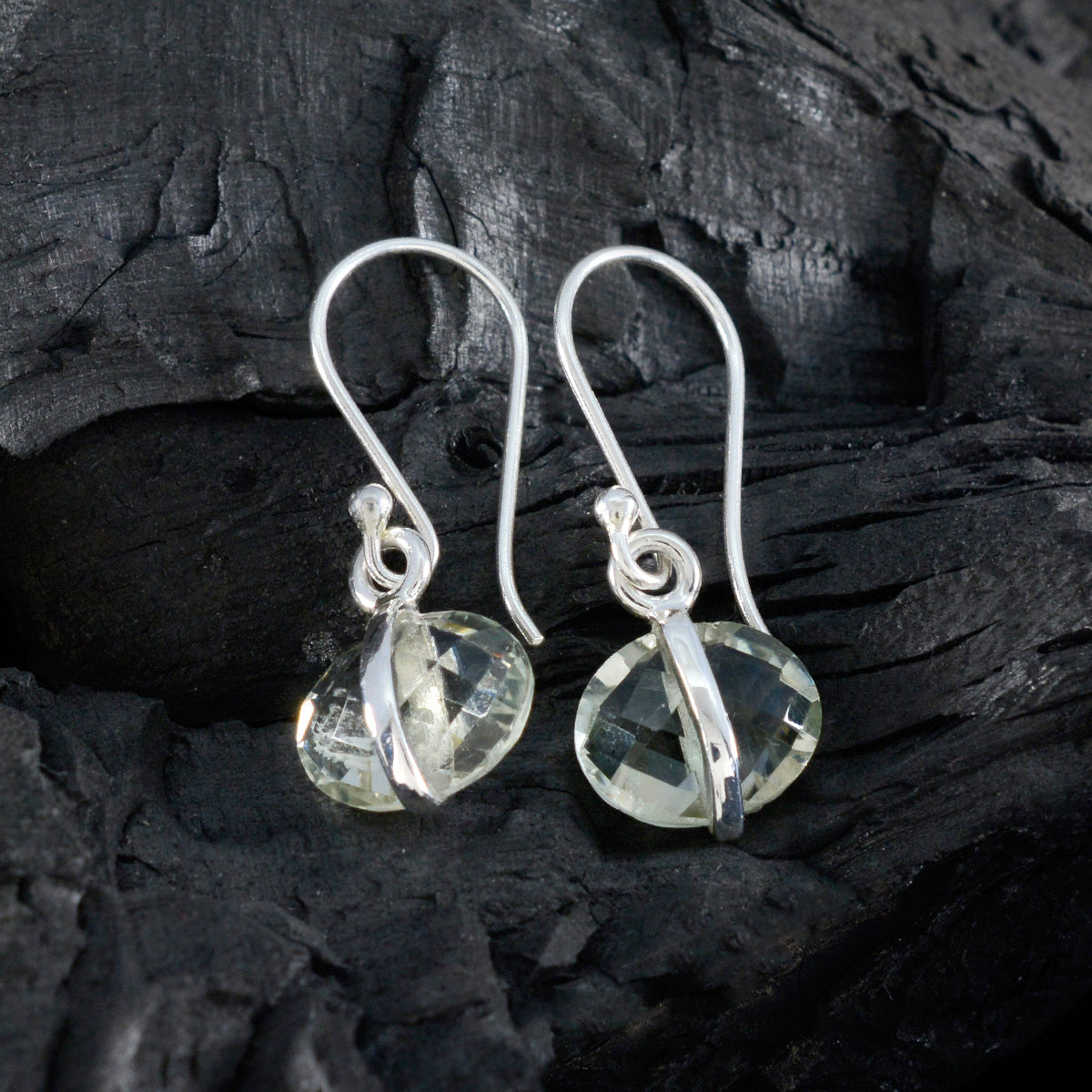 Lily Green Dainty Solitaire Dangle Earring