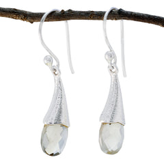 Soo jin Green Tiny Solitaire Dangle Earring Green Amethyst Green Dangle