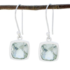Wen Green Dainty Solitaire Dangle Earring Green Amethyst Green Dangle
