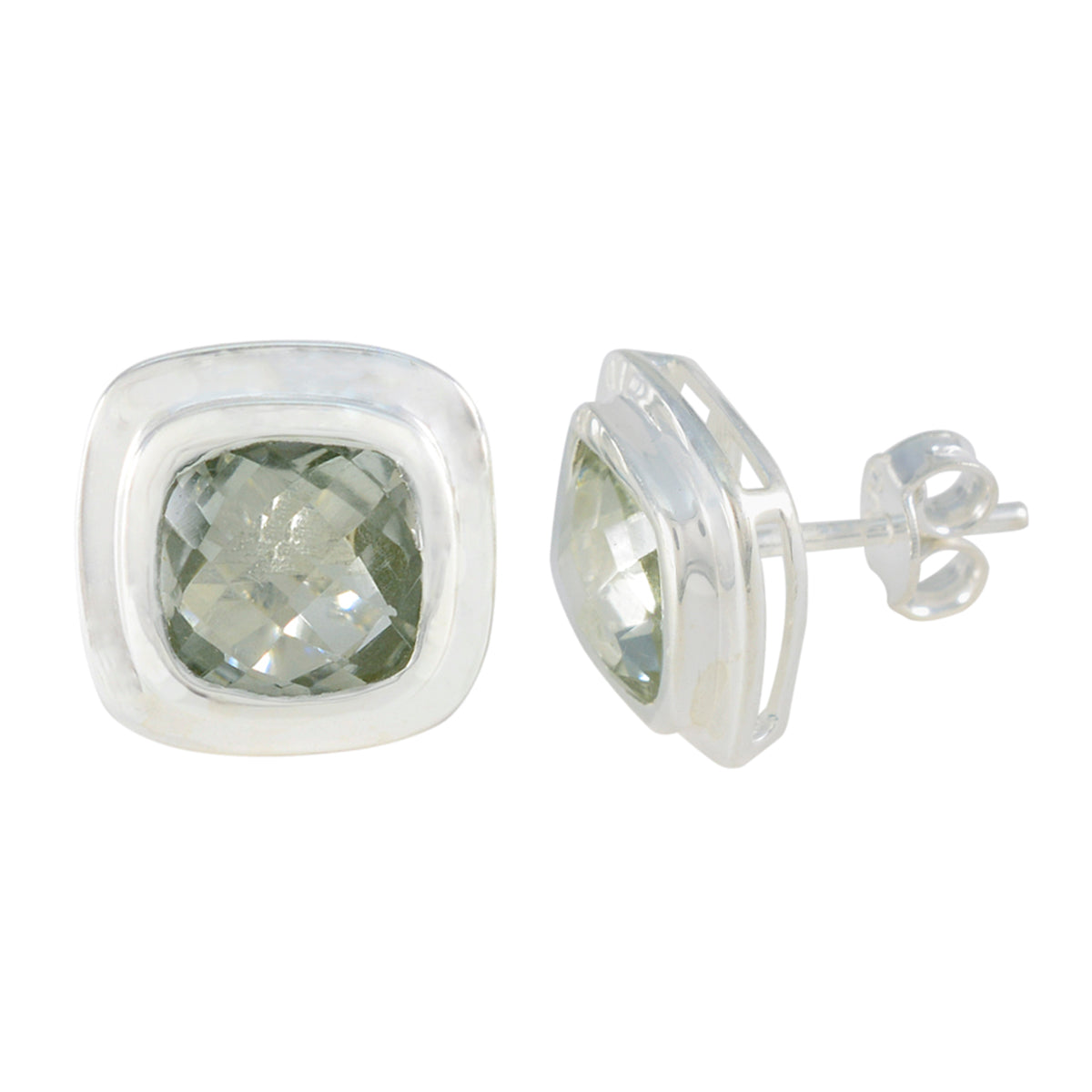 Victoria Green Whisper thin Solitaire Stud Earring