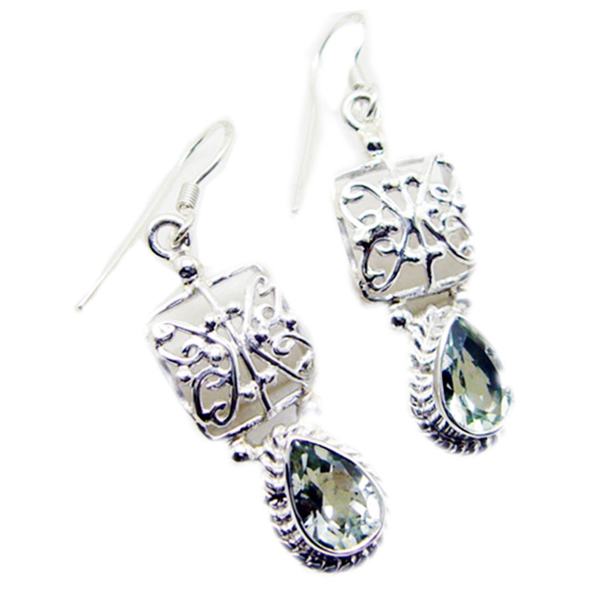 Victoria Purple Edgy Solitaire Dangle Earring